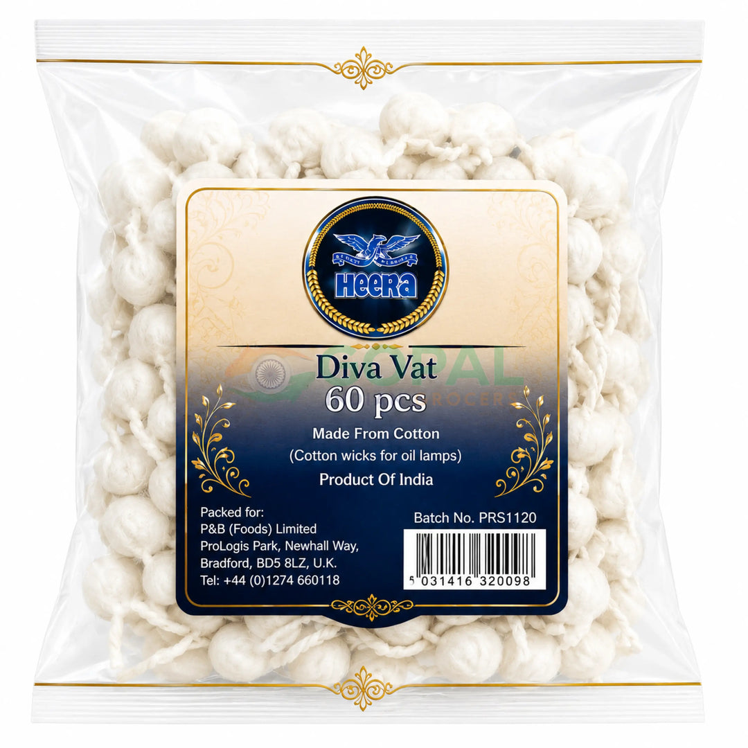 Heera Diva Vat Round Cotton Wicks 60 pcs - Diya Wicks / Candles