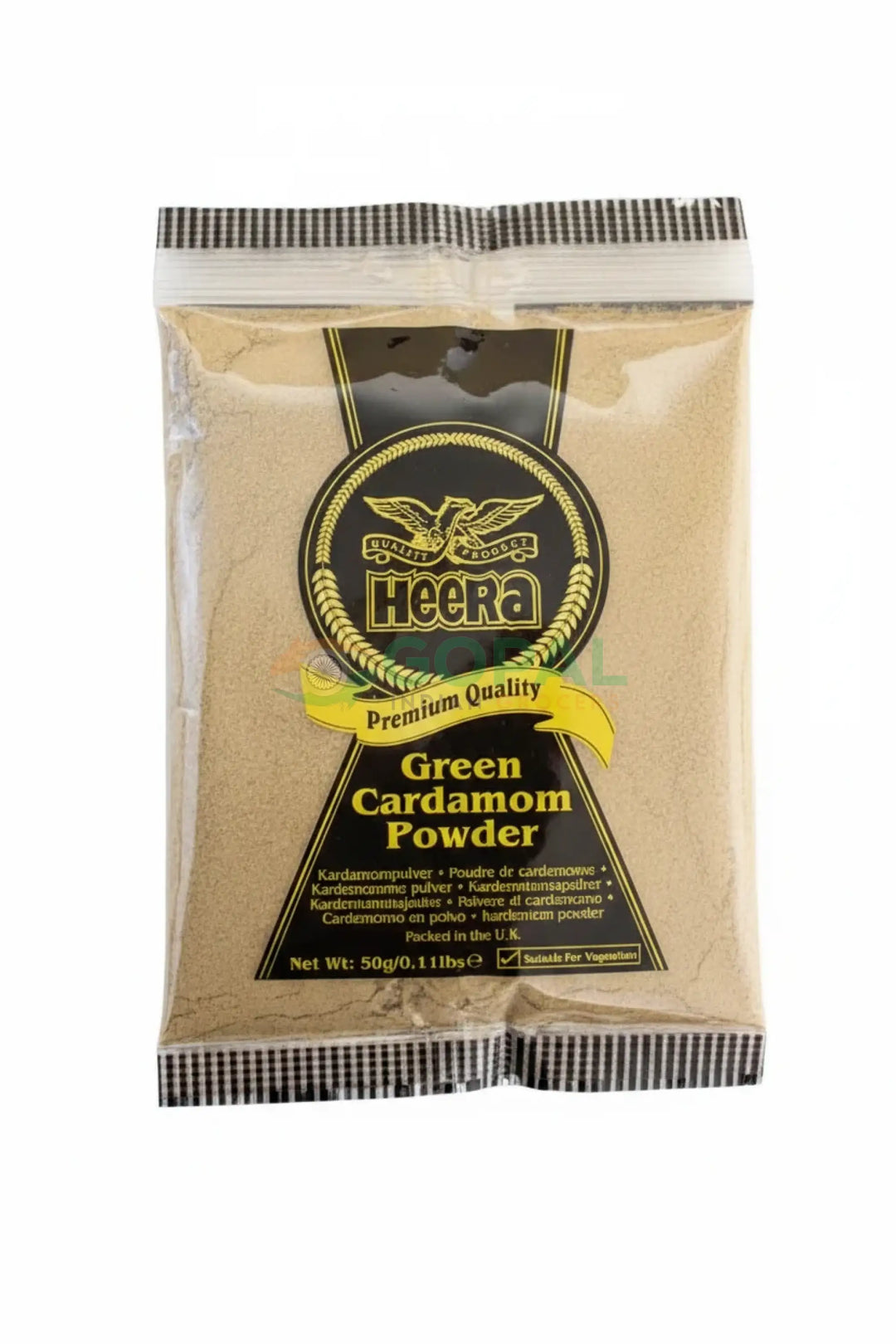 Heera Green Cardamom Powder (Elaichi) 50g - Ground Spices
