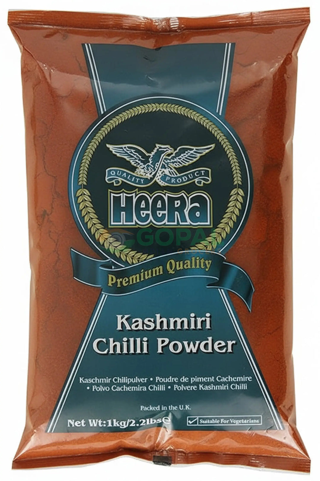 Heera Kashmiri Chilli Powder 1kg - Ground Spices