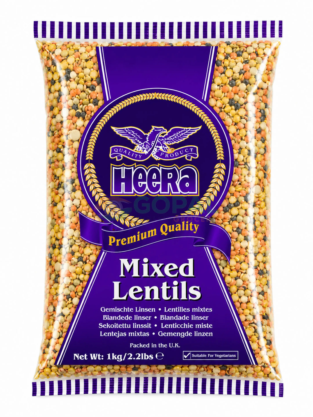 Heera Mixed Lentils 1kg - Lentils (Split Dal)