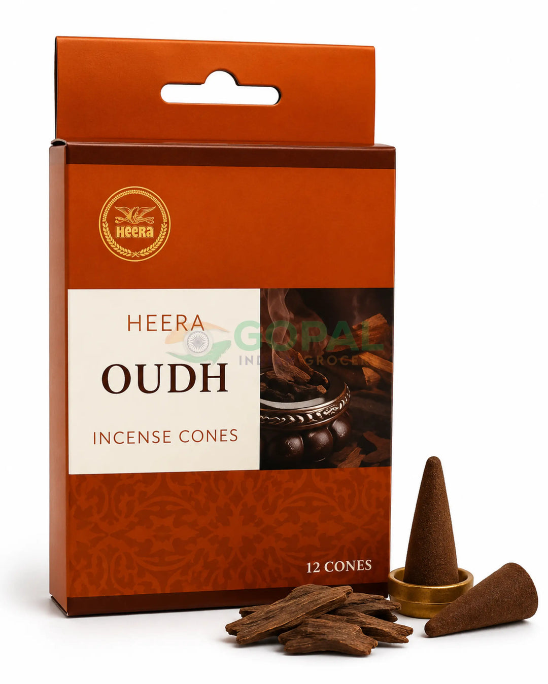 Heera Oudh Incense Cones (12 Cones) - Incense / Dhoop