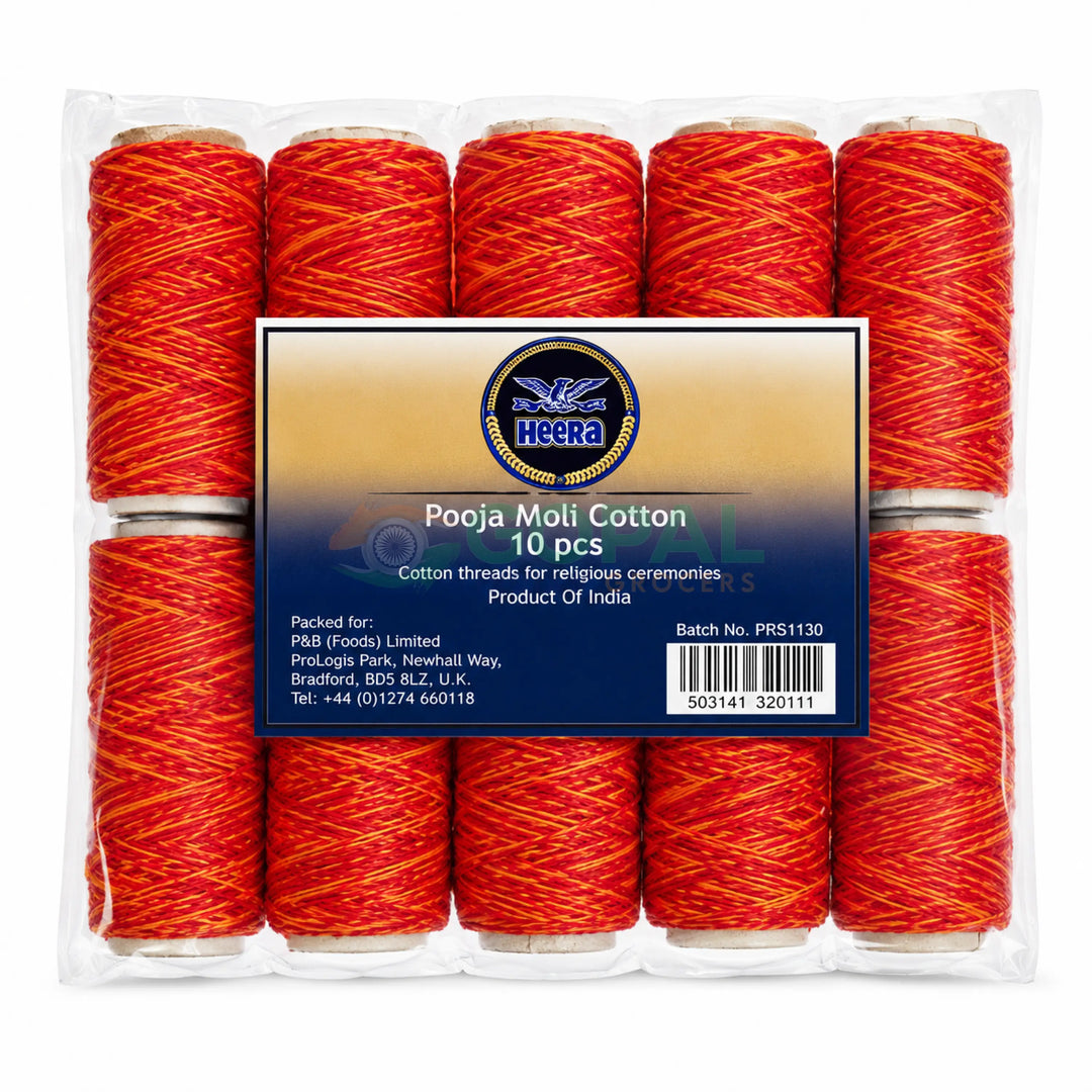 Heera Pooja Nadachadi Cotton Threads 10 pcs - Pooja Essentials