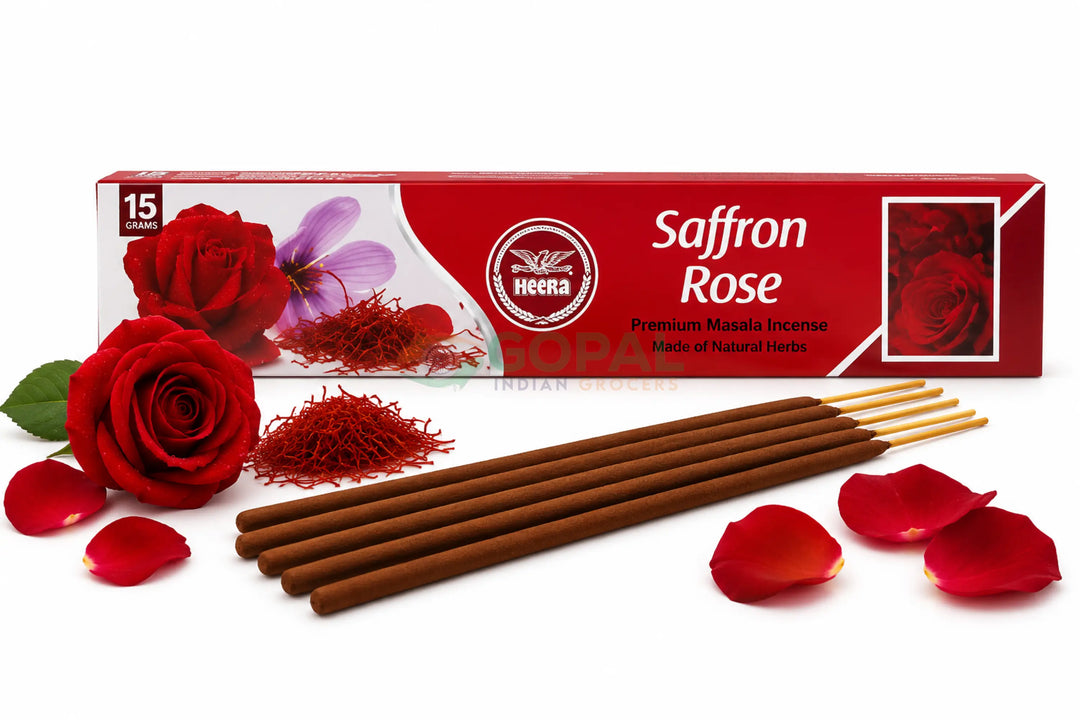 Heera Saffron Rose Incense Sticks 15g - Incense / Dhoop