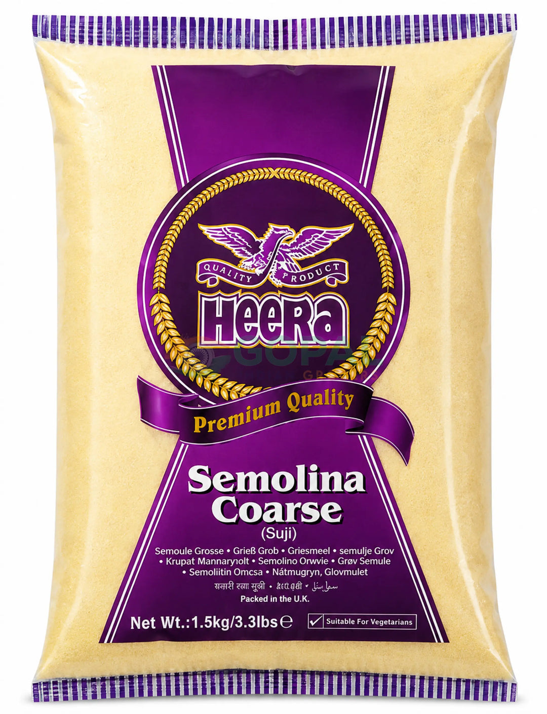 Heera Semolina (Sooji) Coarse 1.5kg - Semolina