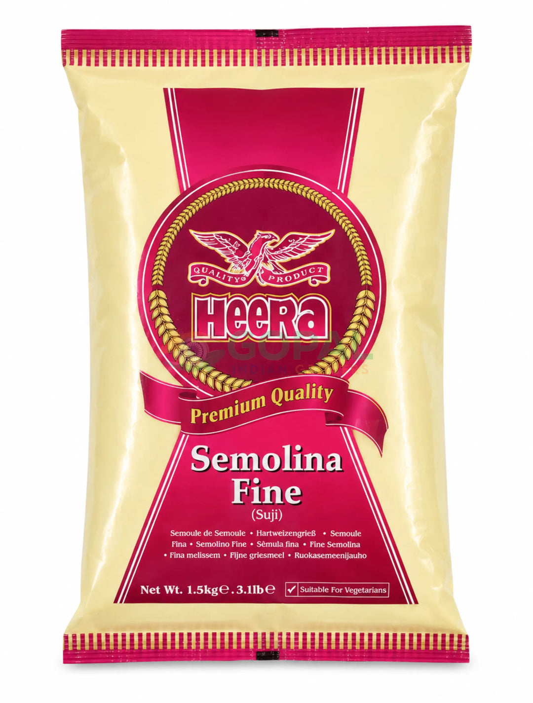 Heera Semolina (Sooji) Fine 1.5kg - Semolina