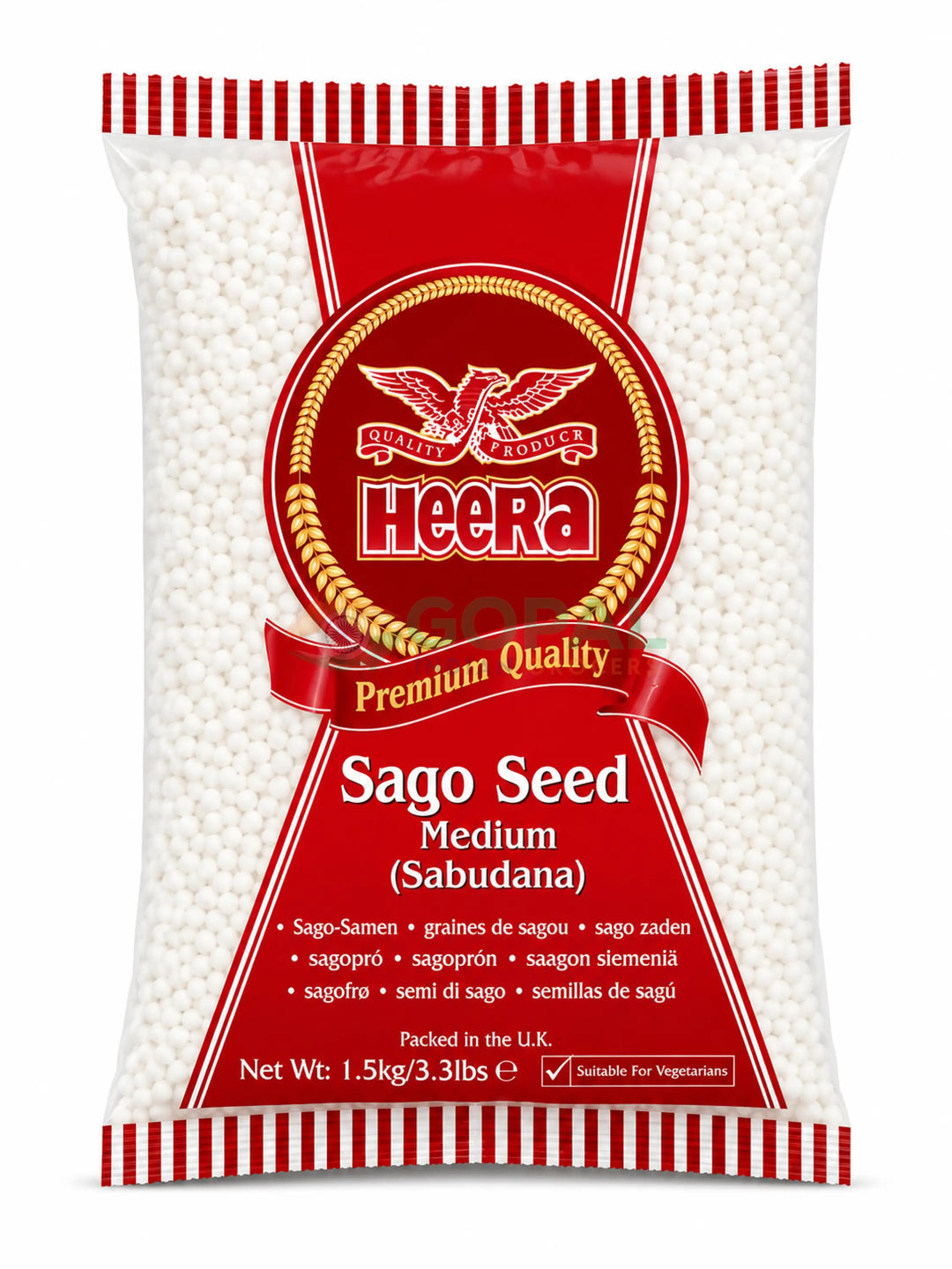 Heera Tapioca Seeds (Medium Sago) 1.5Kg - Sago