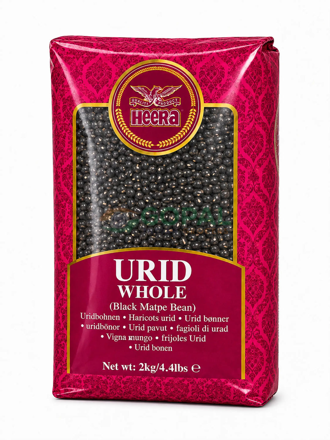 Heera Urid Whole 2Kg - Beans & Peas