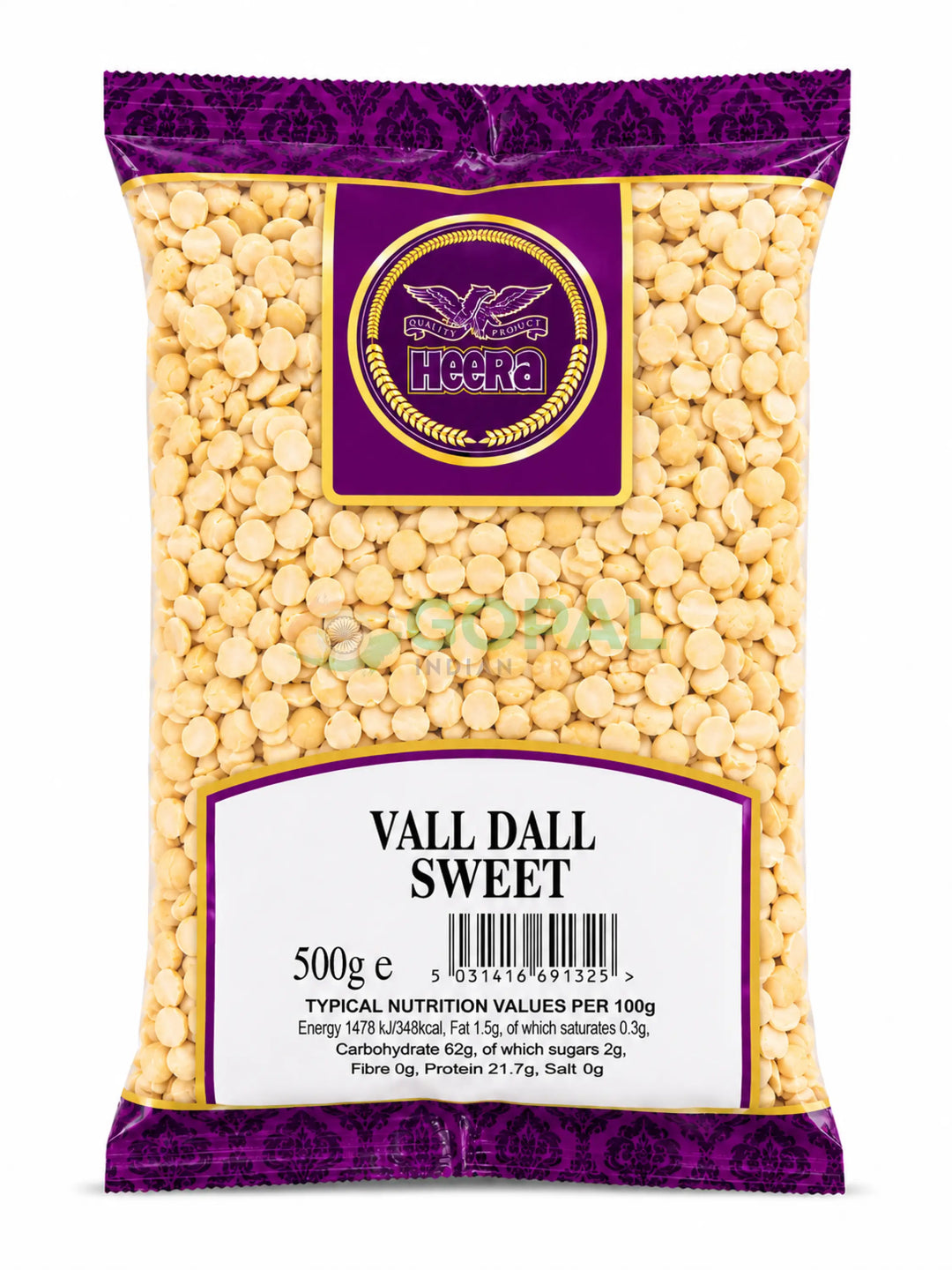 Heera Vall Dall Sweet 500g - Lentils (Split Dal)