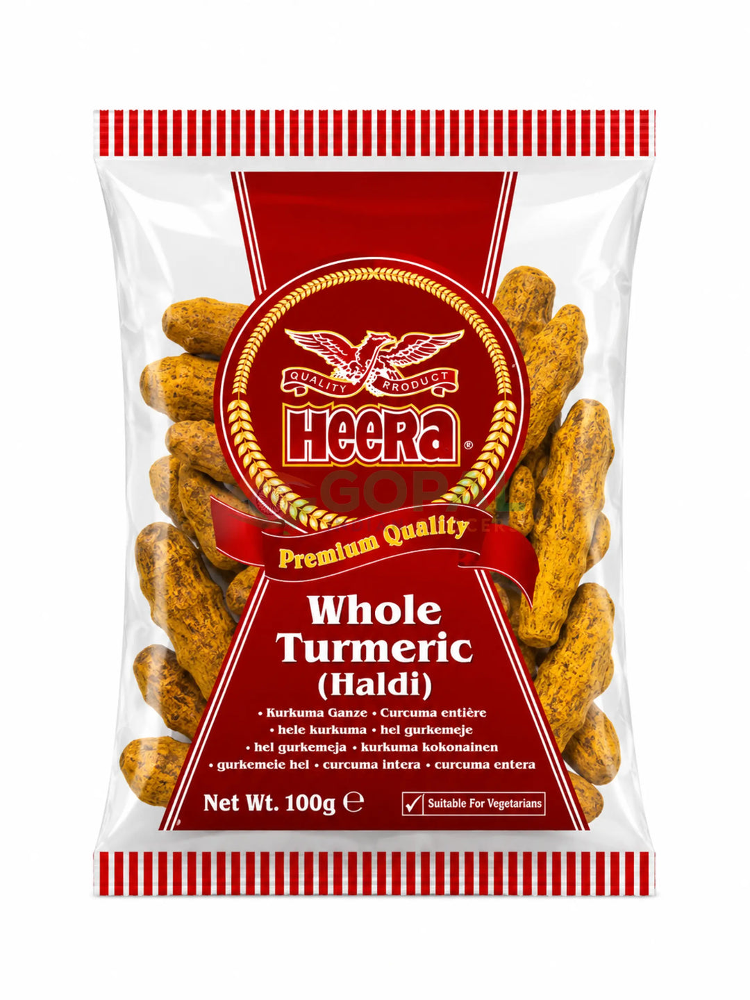 Heera Whole Turmeric (Haldi) 100g - Pooja Essentials