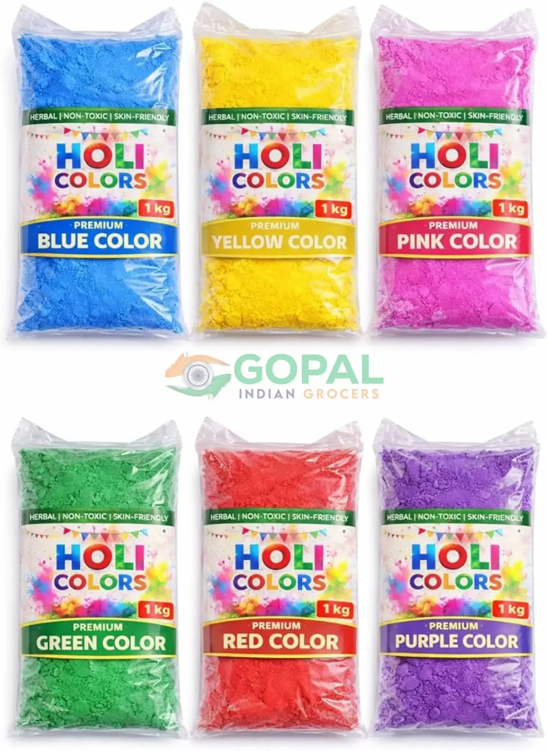 Holi Colour Pack of 6 - Holi