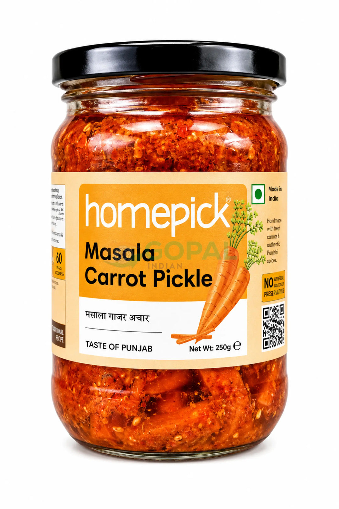 Homepick Masala Carrot Pickle 250g - Pickles