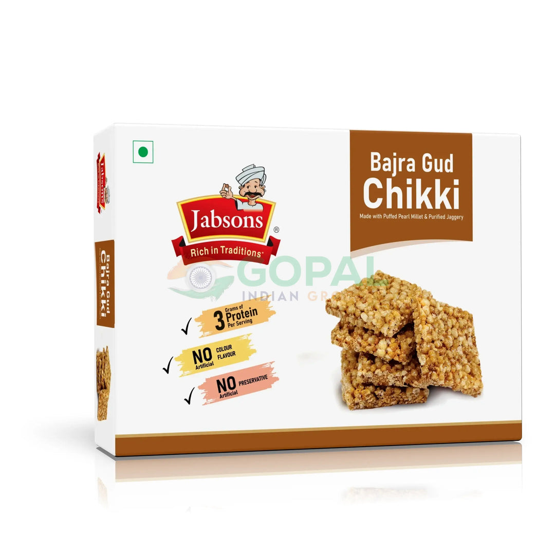 Jabsons Chikki Bajra Gud 125g - Chikki