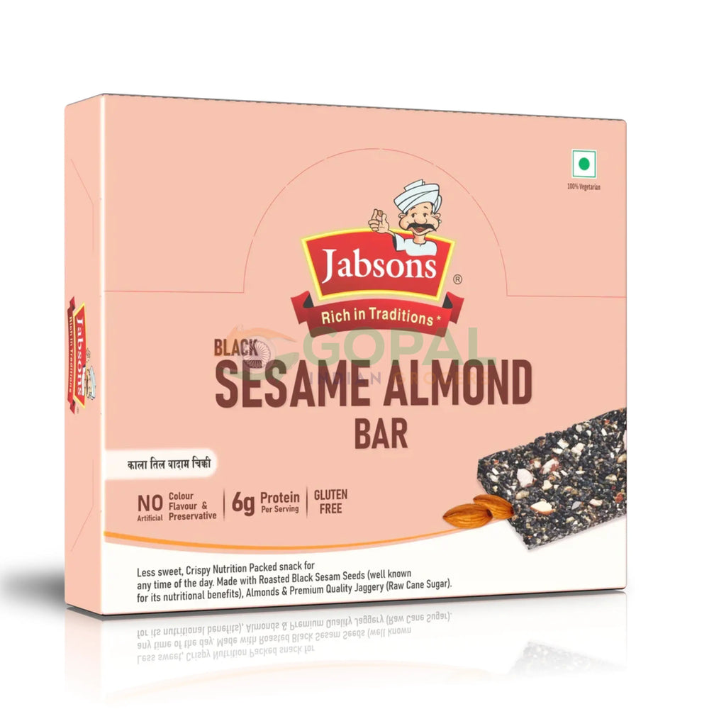 Jabsons Chikki Black Sesame Almond Bar 28g - Chikki