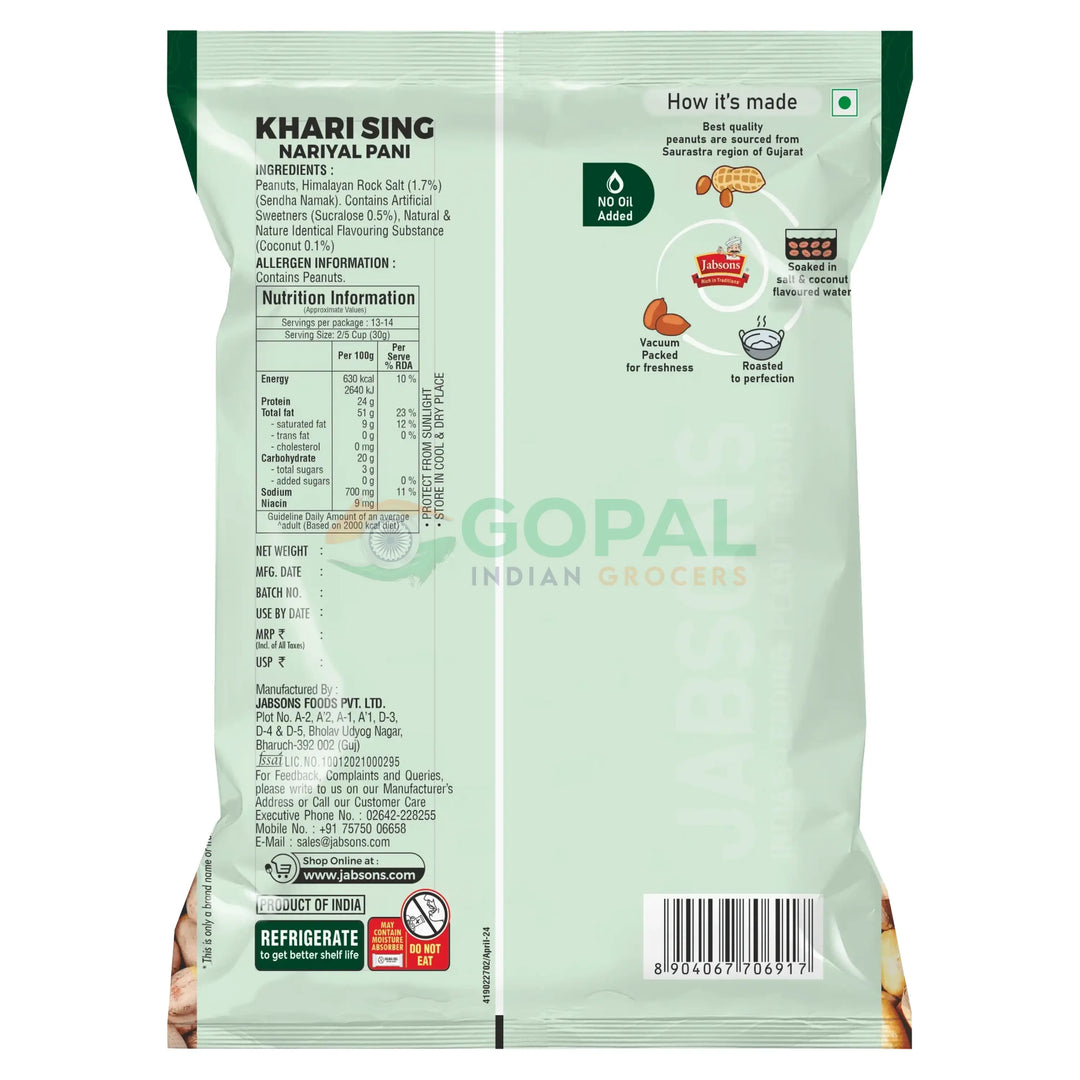 Jabsons Peanut Nariyal Pani 400g - Peanuts