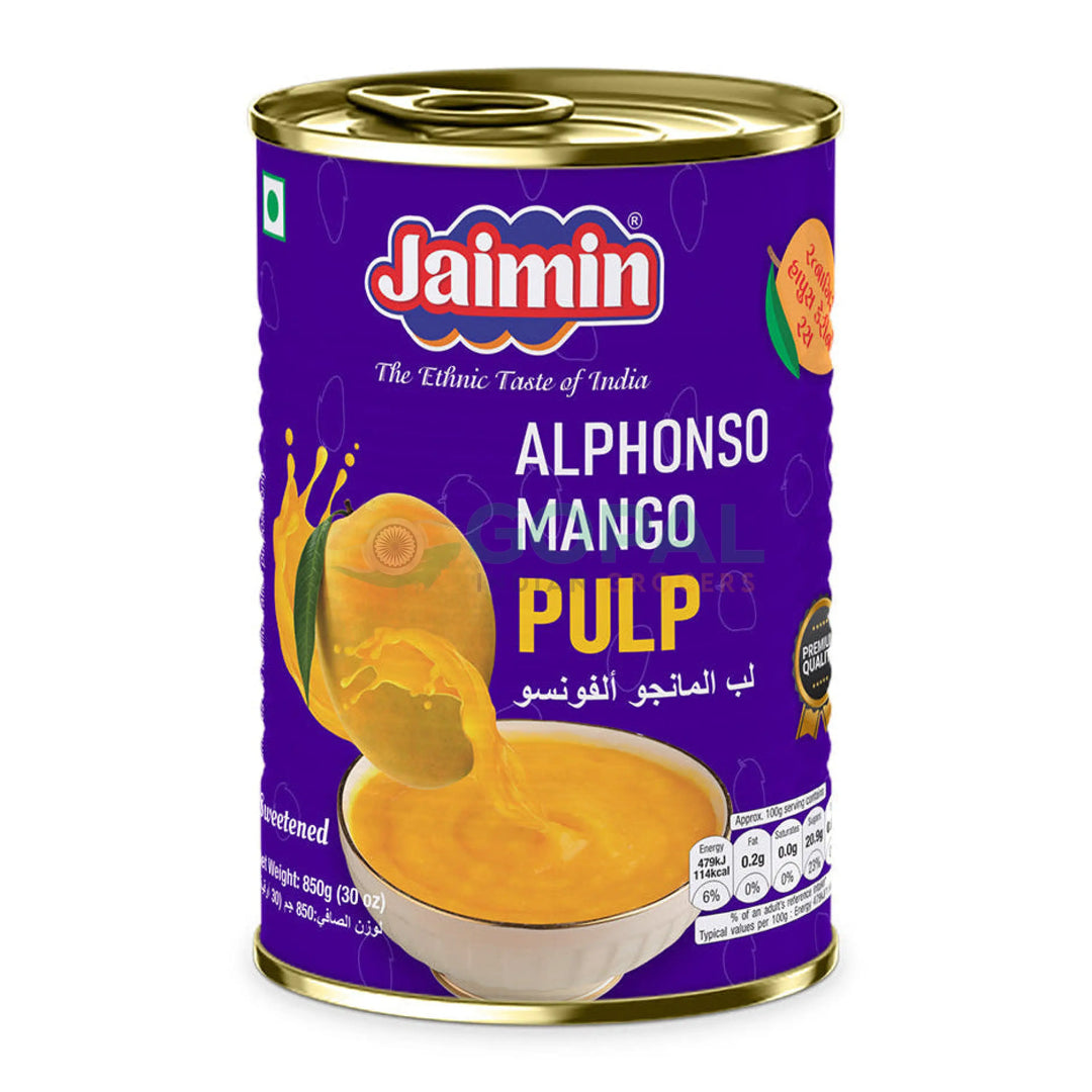 Jaimin Alphonso Mango Pulp 850g - Canned Pulp