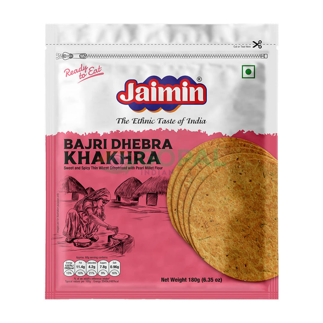 Jaimin Bajri Dhebra Khakhra 180g - Khakhra