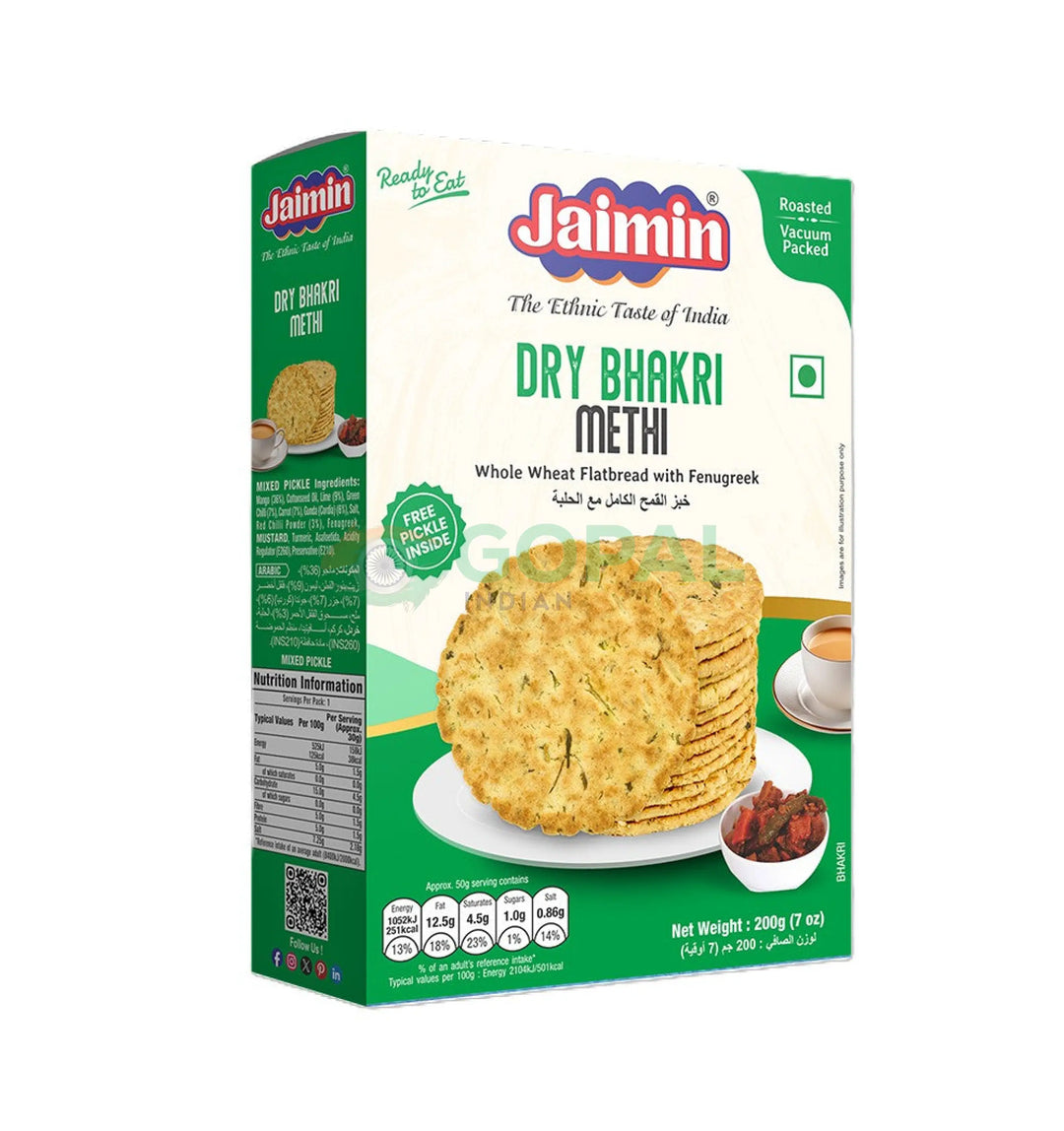 Jaimin Dry Methi Bhakri 200g - Bhakhri