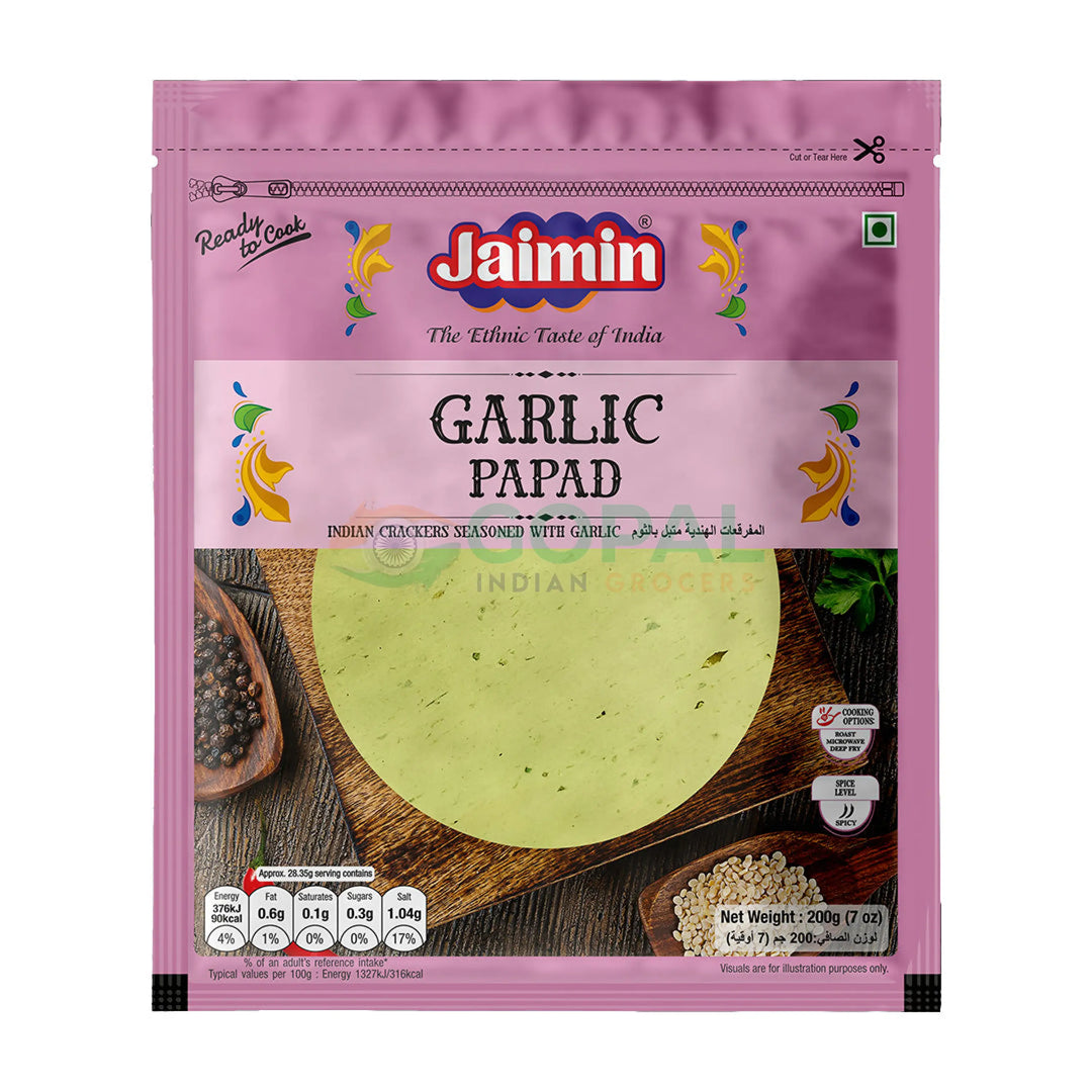 Jaimin Garlic Papad 200g - Papad