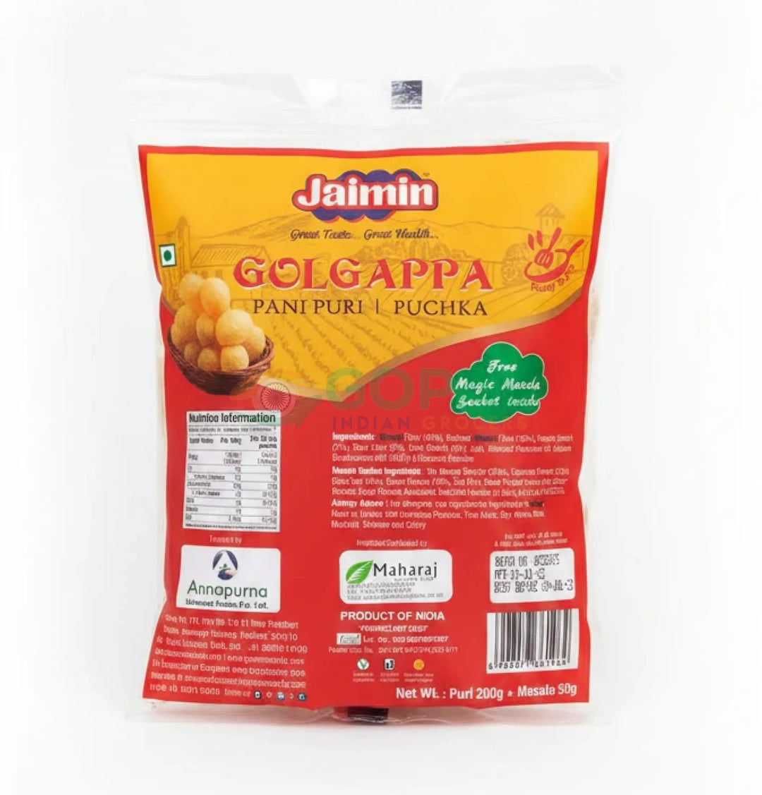 Jaimin Golgappa Fry 250g - Chat Corner