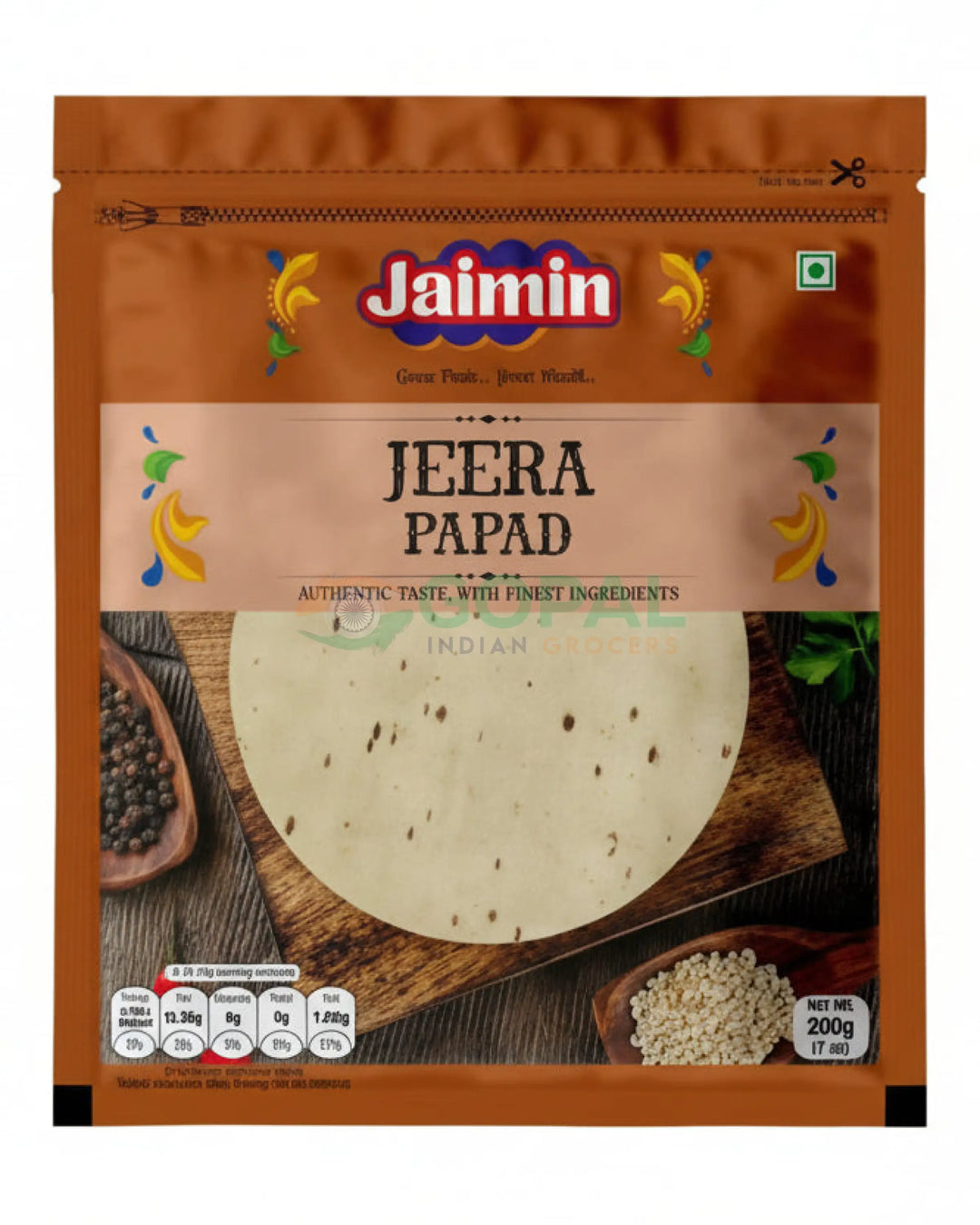 JAIMIN JEERA PAPAD 200g