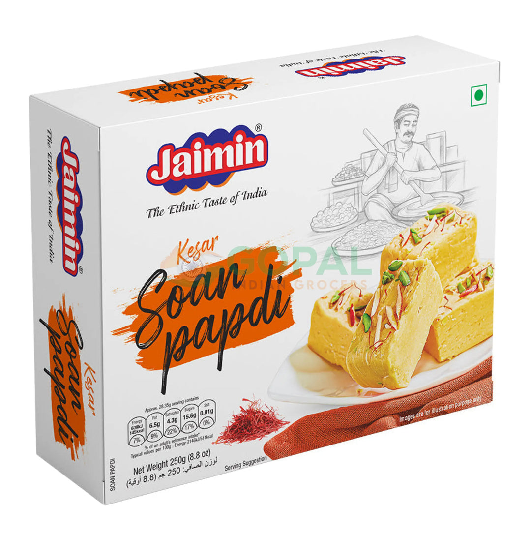 Jaimin Kesar Soan Papdi 250g - Mithai