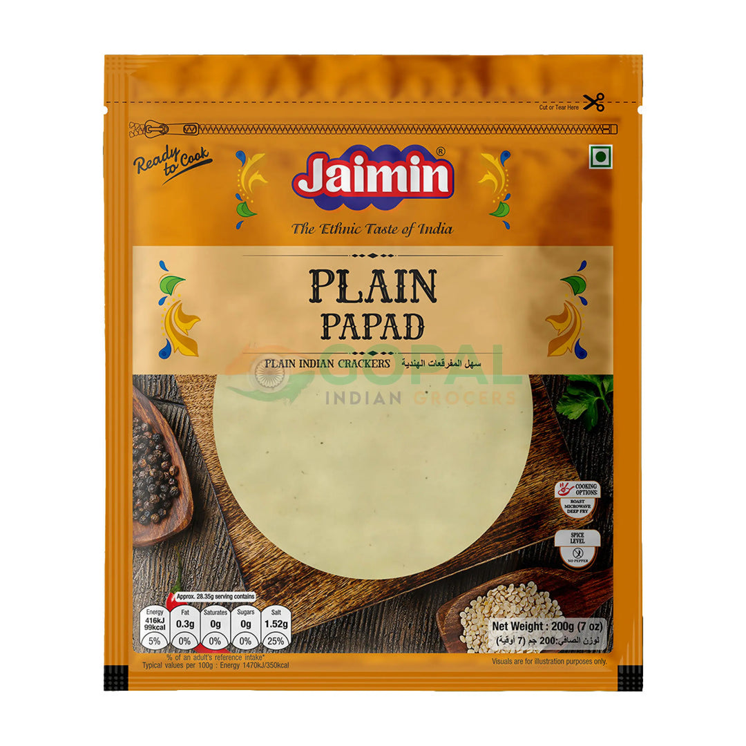 Jaimin Plain Papad 200g - Papad