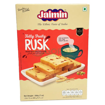 Jaimin Tutty Frutty Rusk 200g - Khari & Rusk