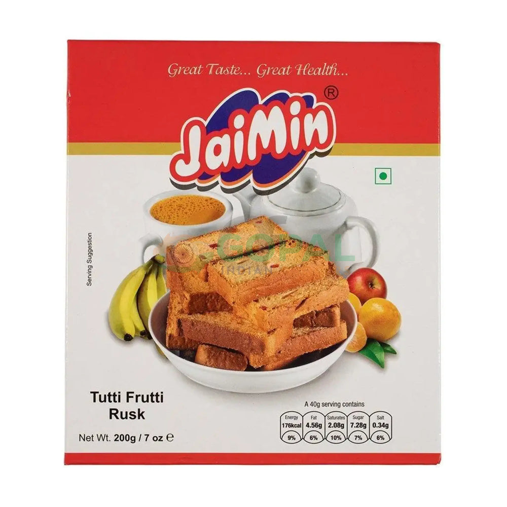 JAIMIN TUTTY FRUTTY RUSK 200GM