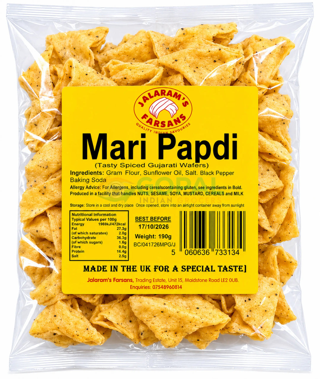 Jalaram Mari Papdi 190g - Far Far Snacks