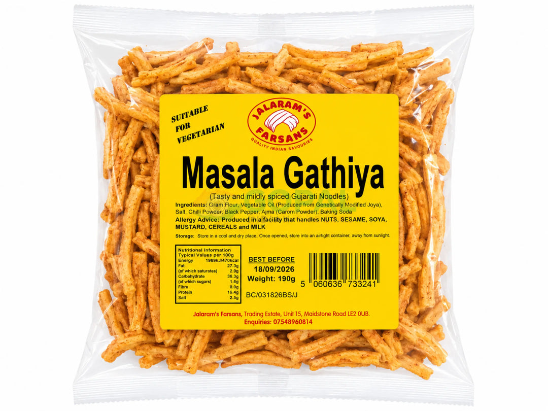 Jalaram Masala Gathiya 190g - Gathiya & Sev
