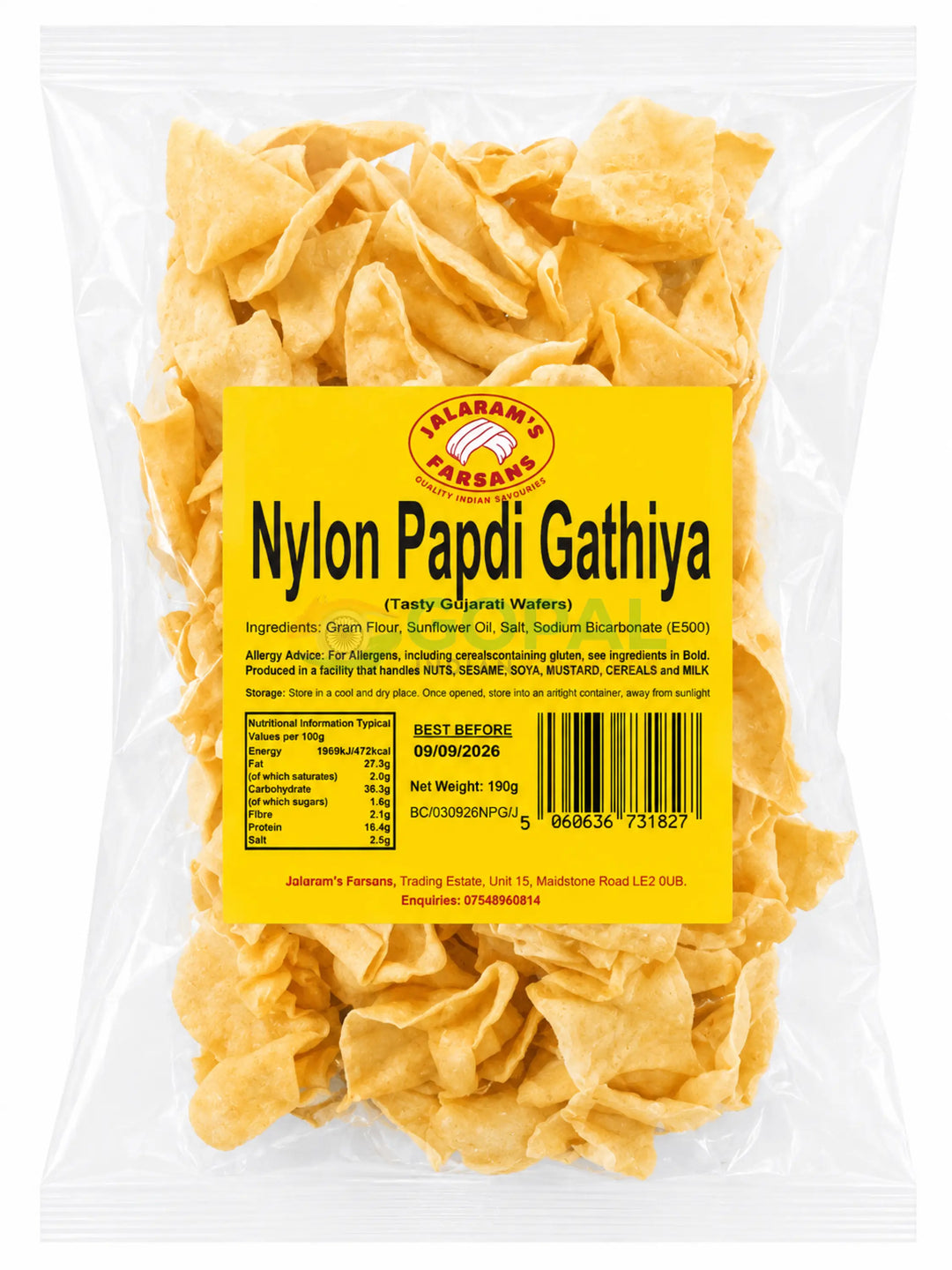 Jalaram Nylon Papadi Gathiya 200g - Gathiya & Sev