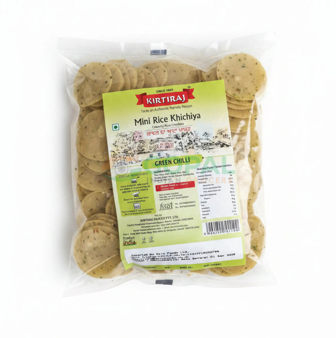 Kirtiraj Mini Green Chilli Rice Papadi 200g - Khichiya
