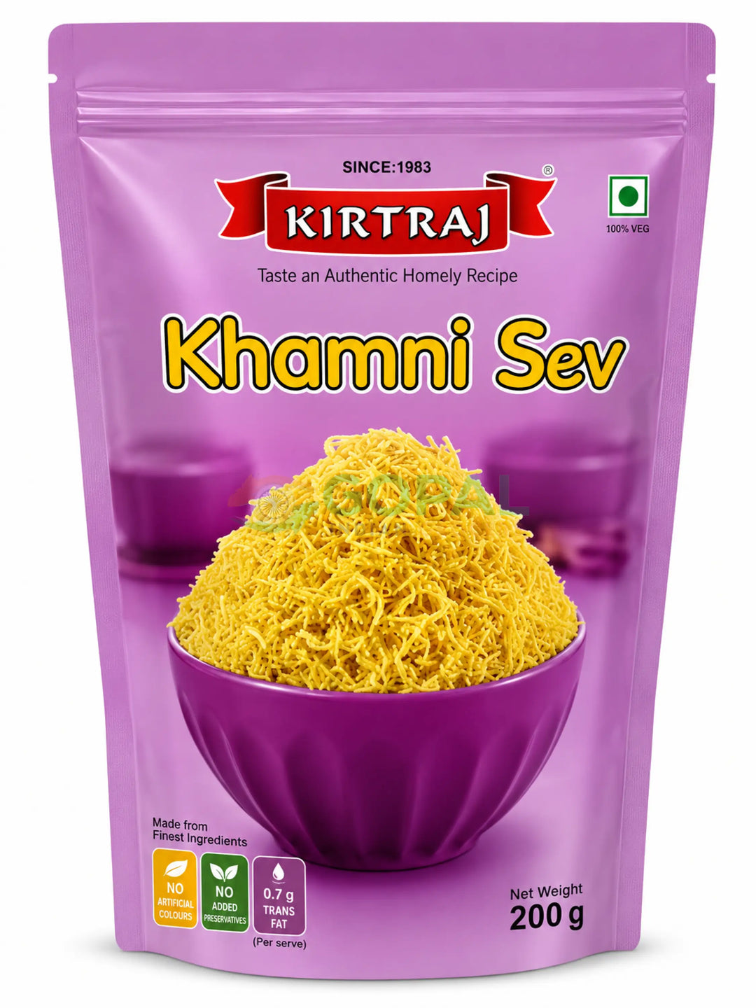 Kirtiraj Namkeen Khamni Sev 200g - Gathiya & Sev