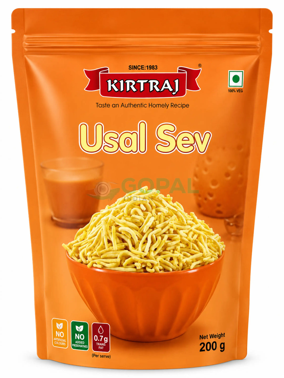 Kirtiraj Namkeen Usal Sev 200g - Gathiya & Sev