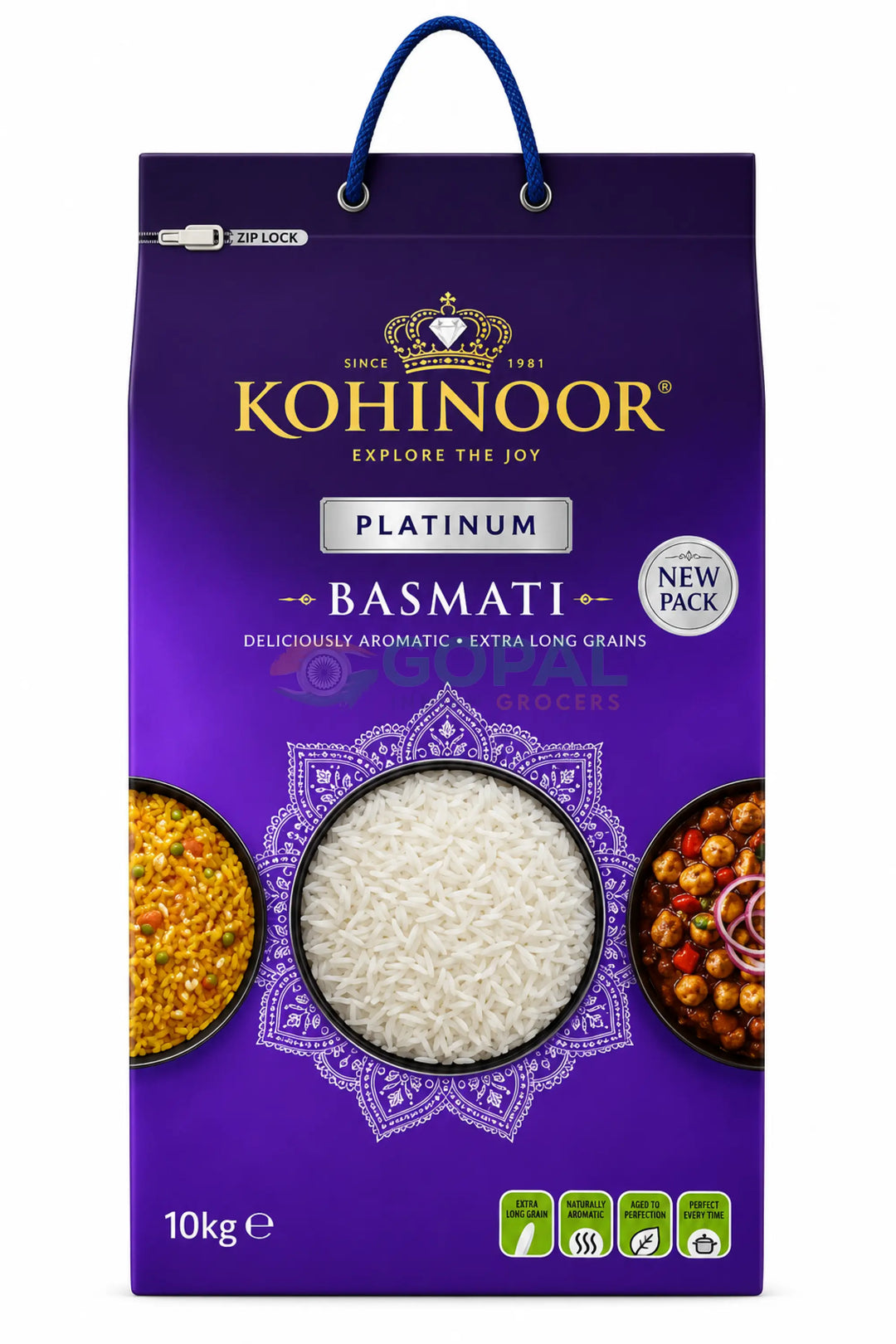 Kohinoor Platinum Basmati Rice 10Kg - Basmati Rice