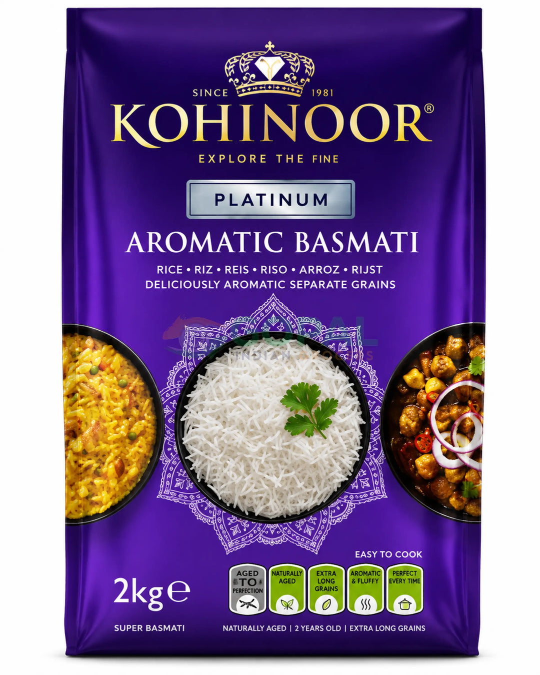 Kohinoor Platinum Basmati Rice 2Kg - Basmati Rice