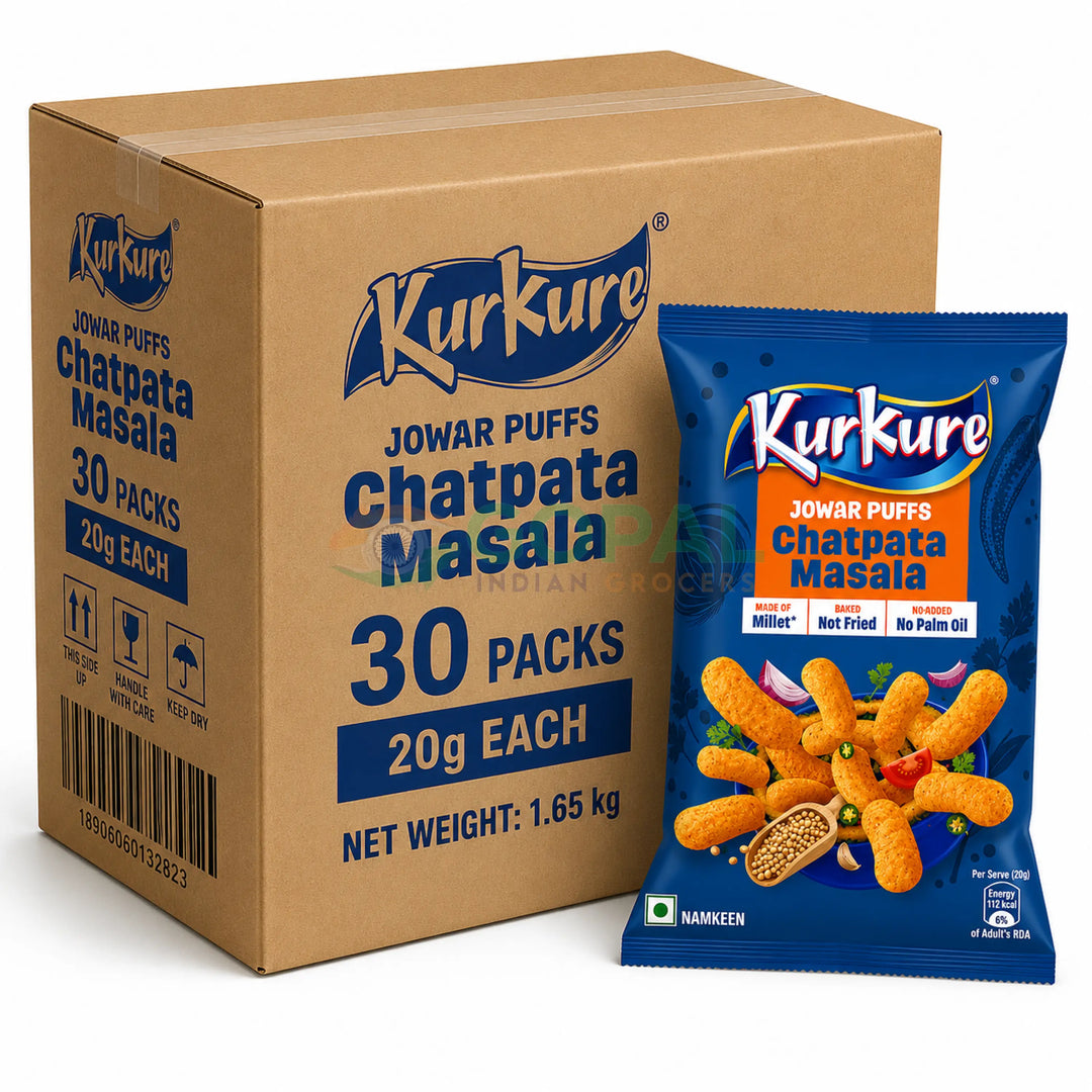 Kurkure Jowar Puffs Chatpata Masala 50g (Box Of 30) - Crisps & Kurkure
