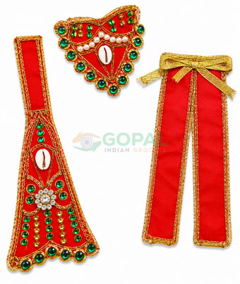Laddu Gopal Vagha (Poshak) Size 3 (Design - 2) - Festival Related Products