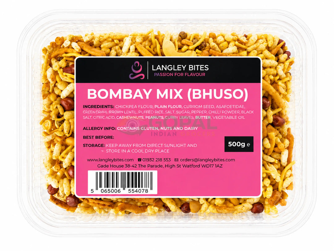 Langley Bites Bombay Mix Bhuso 500g - Numkeen Mix