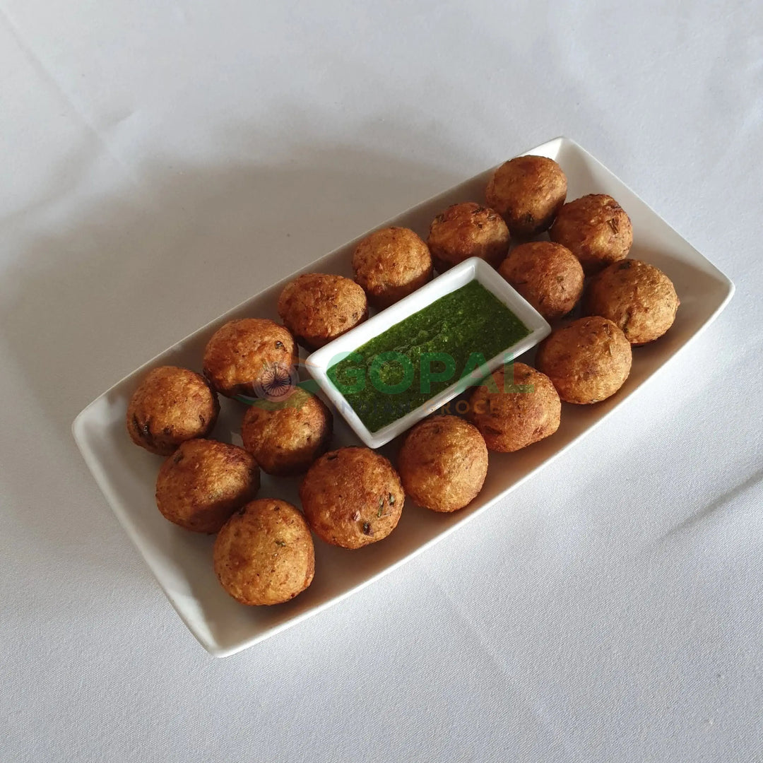 Langley Bites Frozen Farari Mogo Balls & Chutney 15Pcs - Frozen Snacks