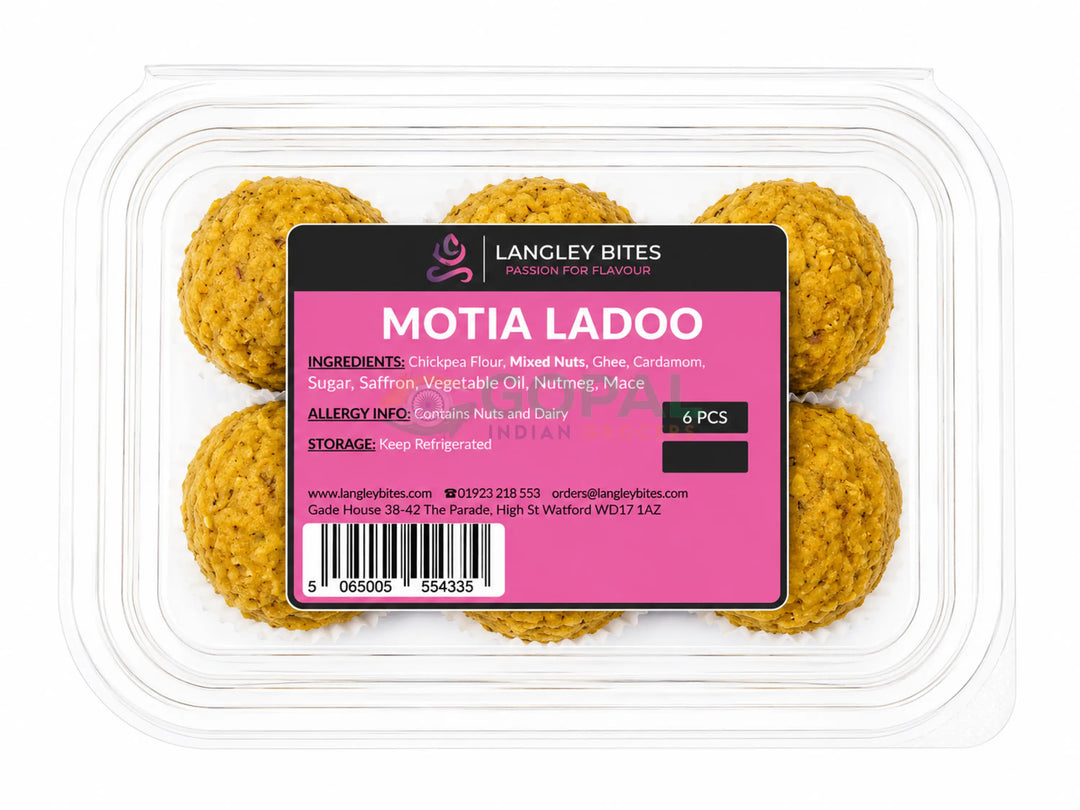 Langley Bites Motia Ladoo 6Pc - Sweets (Mithai)