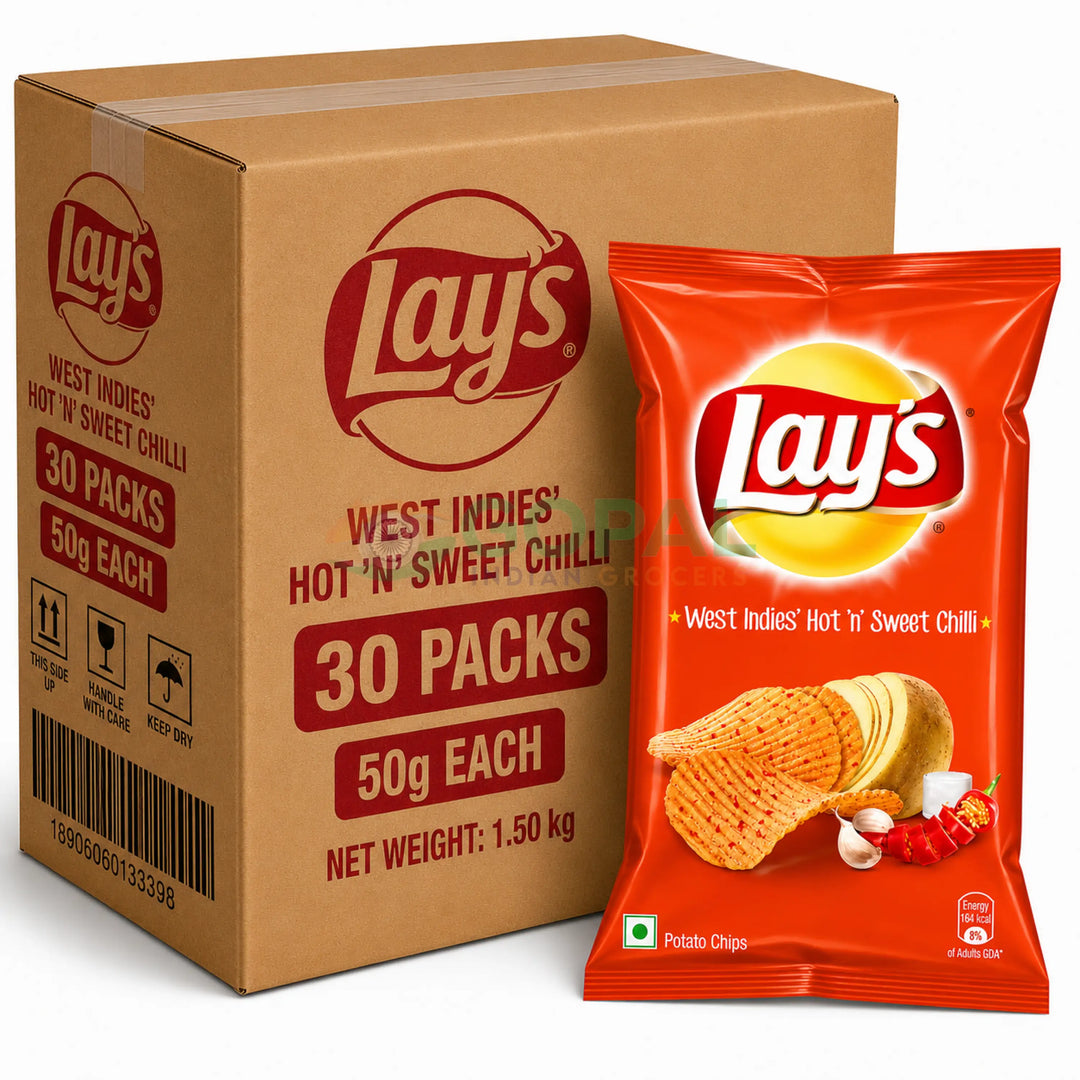 Lay’s Hot & Sweet Chilli 50g (Box Of 30) - Crisps & Kurkure