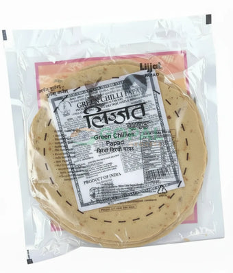 Lijjat Green Chillies Papad 200g - Papad