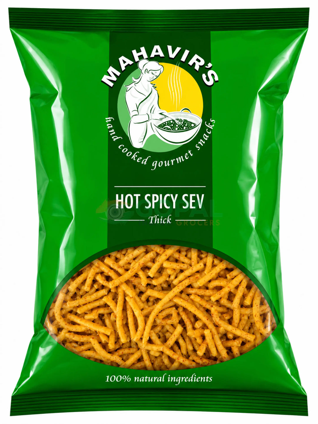 Mahavirs Hot Spicy Sev Thick 350g - Gathiya & Sev