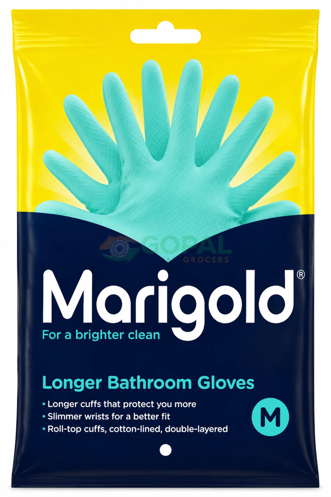 Marigold Longer Bathroom Gloves (Medium) - Cleaning Products