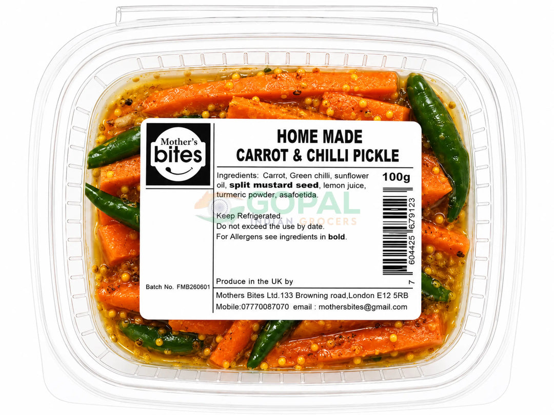 Mother’s Bites Home Made Carrot & Chilli Pickle 100g - Other