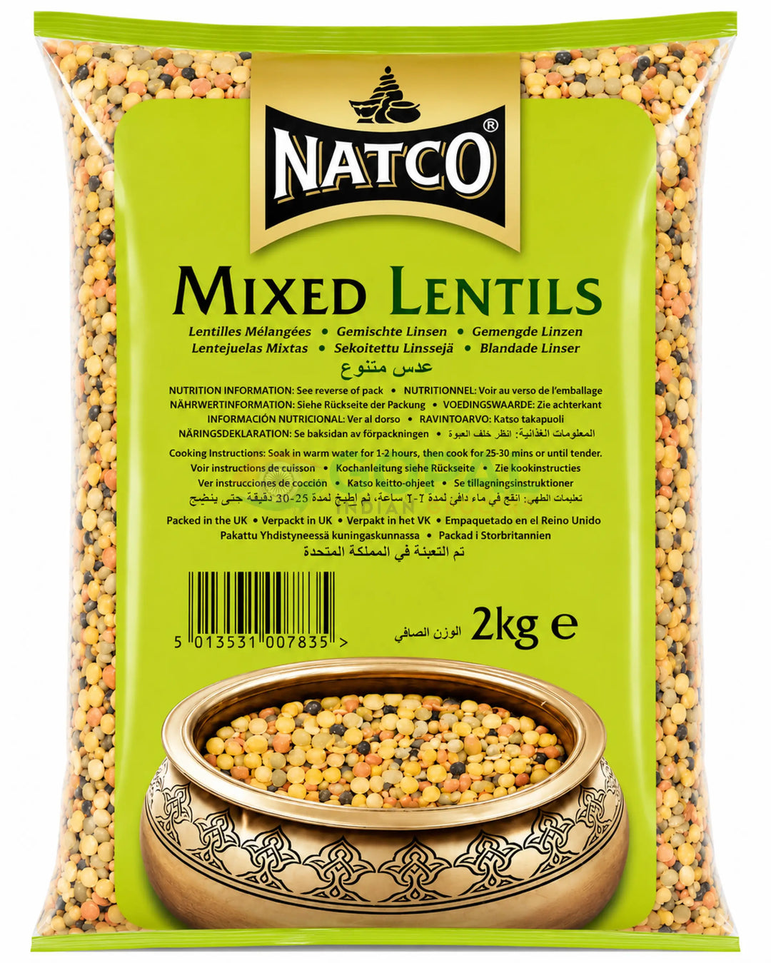 Natco Mixed Lentils 2kg - Lentils (Split Dal)