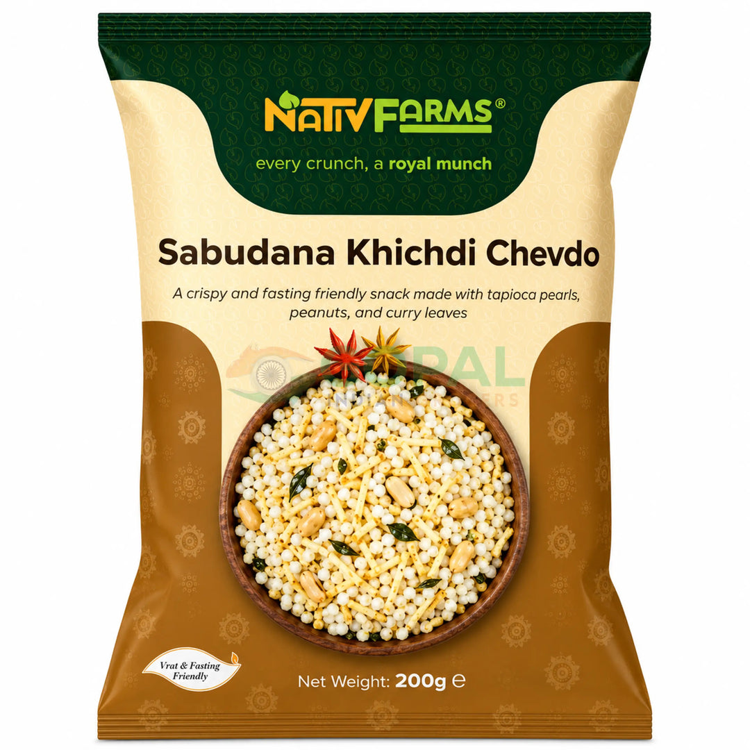 Nativ Farms Sabudana Khichdi Chevdo 200g - Farali Snacks