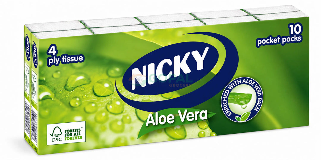 Nicky Aloe Vera Pocket Tissue 10Packs - Tissues & Napkins