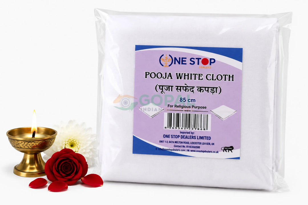 One Stop Pooja White Cloth 85cm - Pooja Essentials